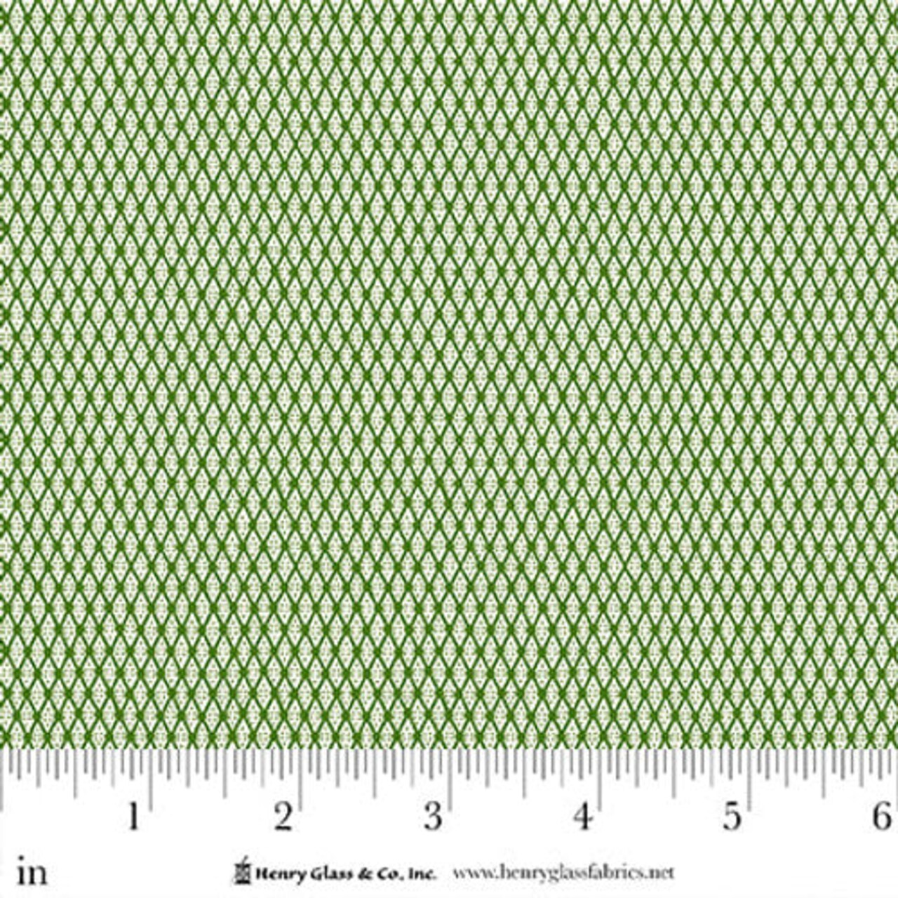 Fabric Henry Glass Green Small Trellis Frosty and Forest Friends by the Quarter Yard 2044-06